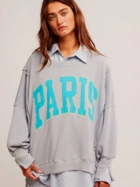 Free People Camden Sweatshirt Paris Medium
